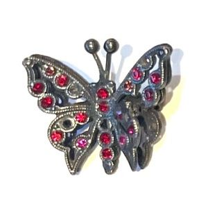 Vintage GAS French Butterfly Art Deco Brooch